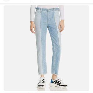 Adriano Goldschmied Womens Isabelle Blue Straight Leg Jeans